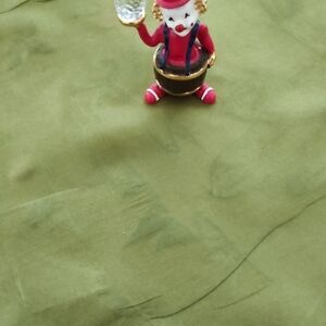 Porcelain pewter clown figurine